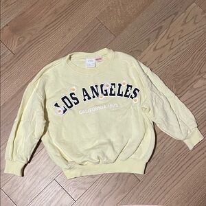 Zara Yellow Los Angeles Sweatshirt